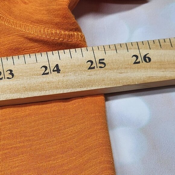 Robert Graham Lightweight Orange V-Neck T-Shirt, Men's XL - Picture 7 of 8